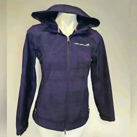 Free Country Faux Fur lining Full Zip Hooded Jacket Size Small - Picture 1 of 11